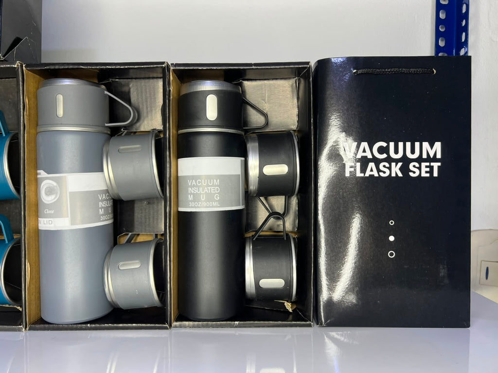 👉 Set Termo Vacuum Flask de Acero Inoxidable + 3 Tazas ☕
